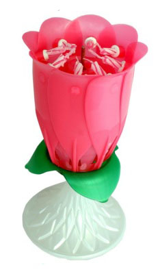  Pembe Işıklı Müzik Sesli Doğum Günü Pasta Mumu Büyük Boy