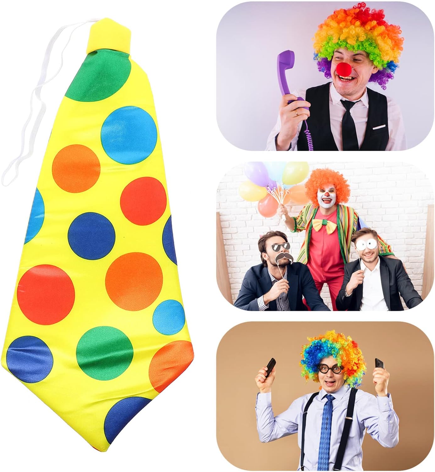  Palyaço Kravatı Lastikli Geniş Kesim 17x37 cm