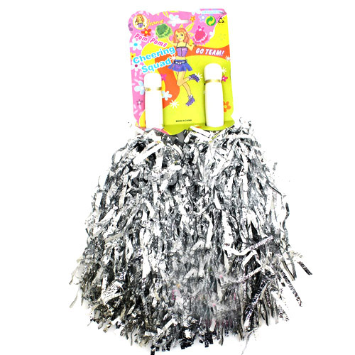 1 Çift Gümüş Renk Gösteri Ponponu