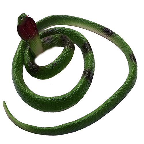 Açık Yeşil Renk Gerçekçi Mega Boy Kobra Model Silikon Yumuşak Yılan 135 cm 