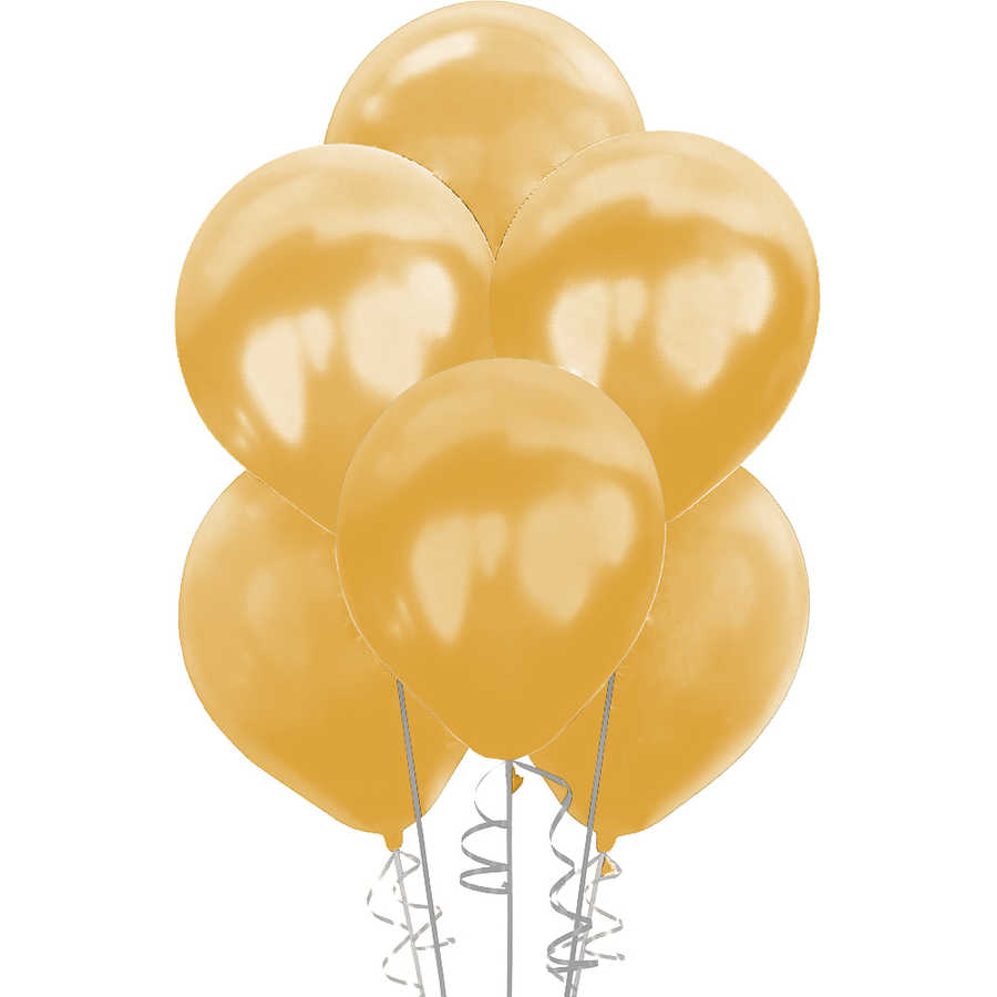 Altın Renk Metalik Balon Gold Renk Sedefli Balon 100 Adet