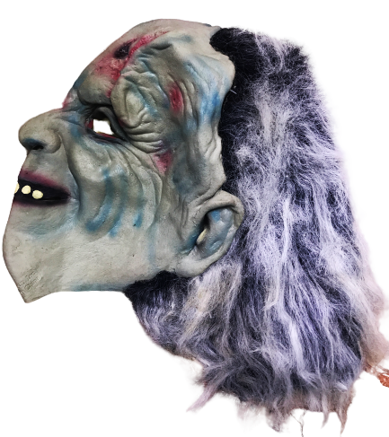 Arkası Saçlı Yara İzli Lateks Et Mumya Vampir Maskesi