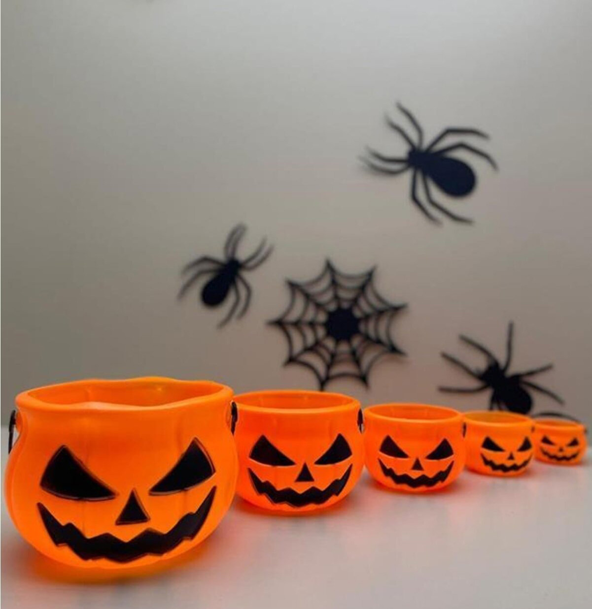 Balkabağı Şeker Kovası - Halloween Kabak Kova 5 li