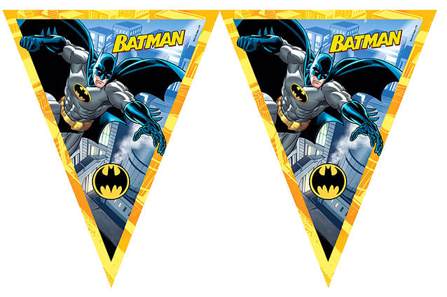 Batman Temalı Üçgen Bayrak Flama Süsleme 3.2 Metre