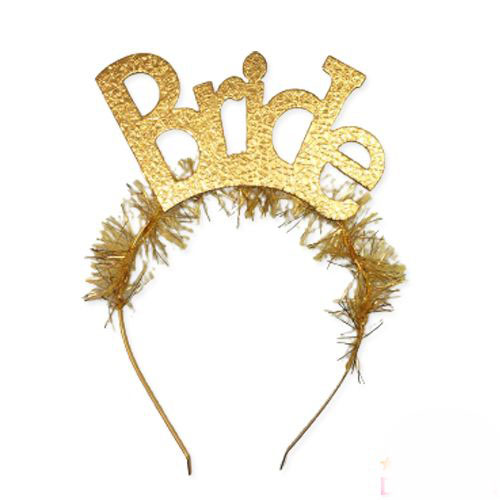 Bekarlığa Veda Partisi Bride Taç Altın Renk