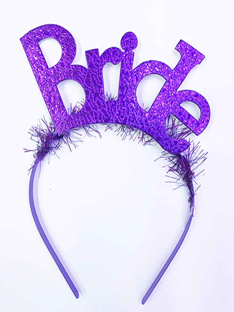 Bekarlığa Veda Partisi Bride Taç Mor Renk