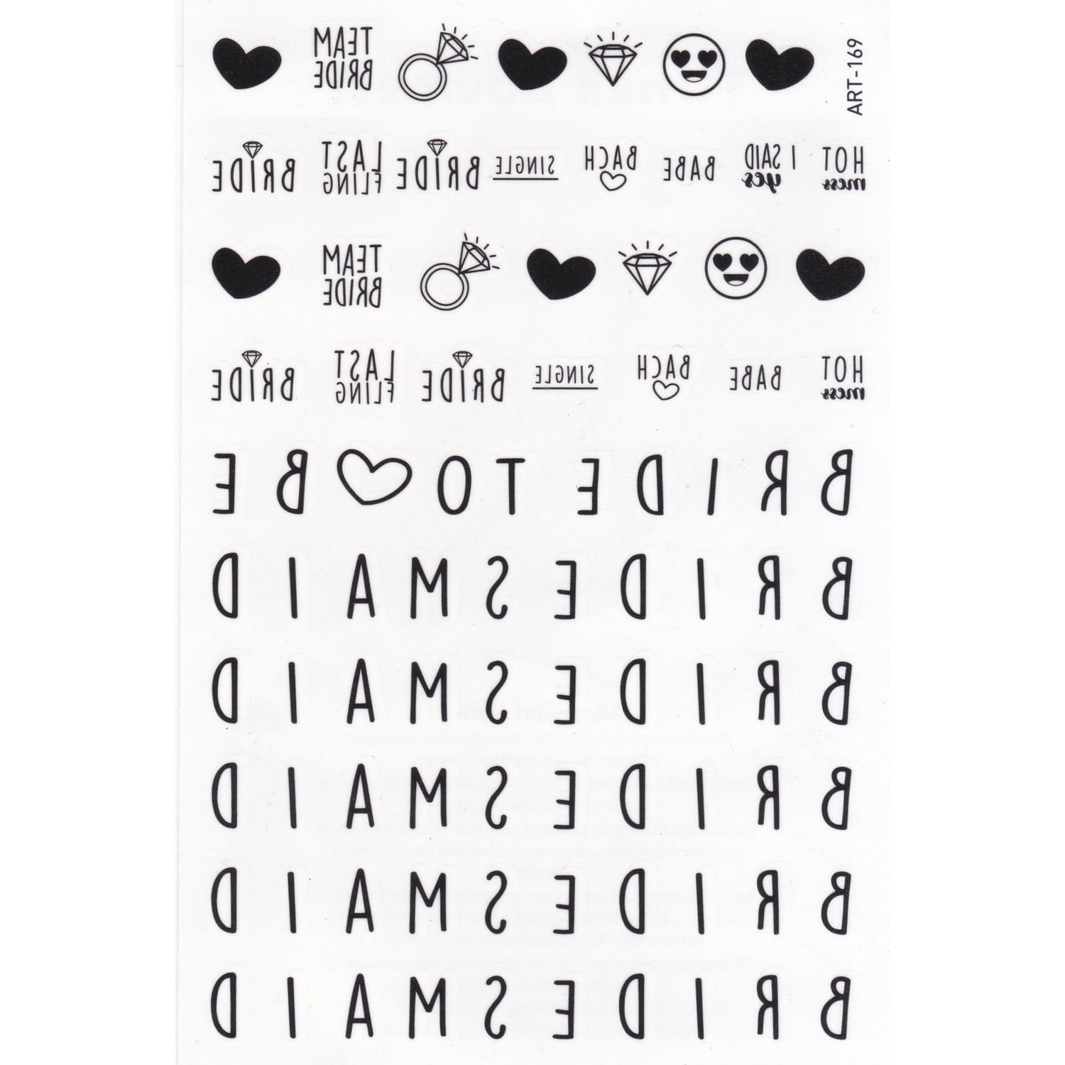 Bekarlığa Veda Partisi Bride Tırnak Dövme Seti Nedime Dövmeleri