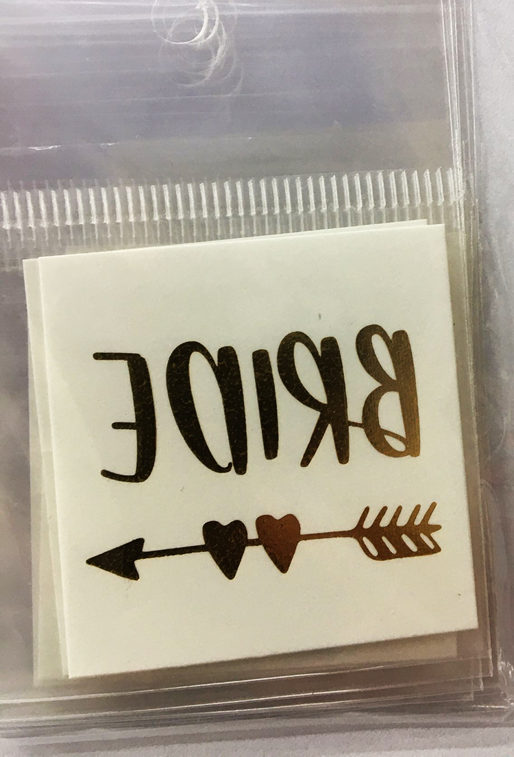 Bekarlığa Veda Team Bride Geçici Dövme - Bride Dövmeleri 10 Adet Altın Renk Model 4