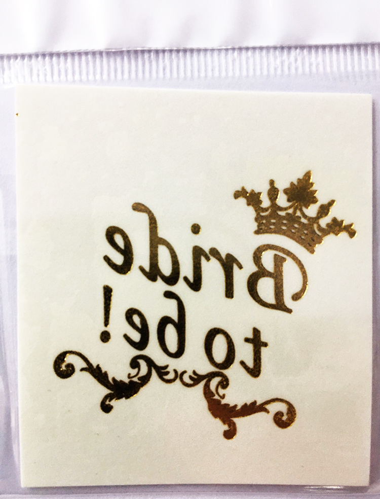 Bekarlığa Veda Team Bride Geçici Dövme - Bride Dövmeleri 10 Adet Altın Renk Model 5