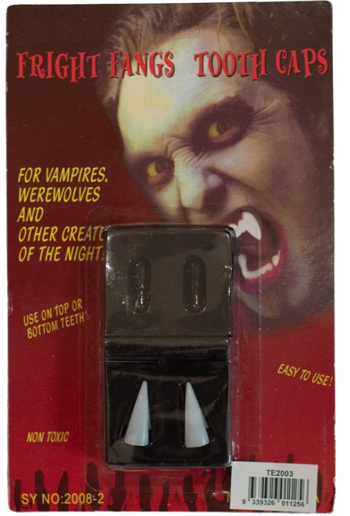 Beyaz Renk Takma Vampir Dişi Korku Dişleri 2 li 