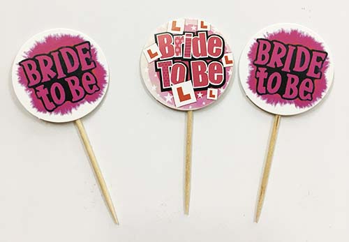 Bride To Be Yazılı Parti Kürdan Süsü 20 Adet