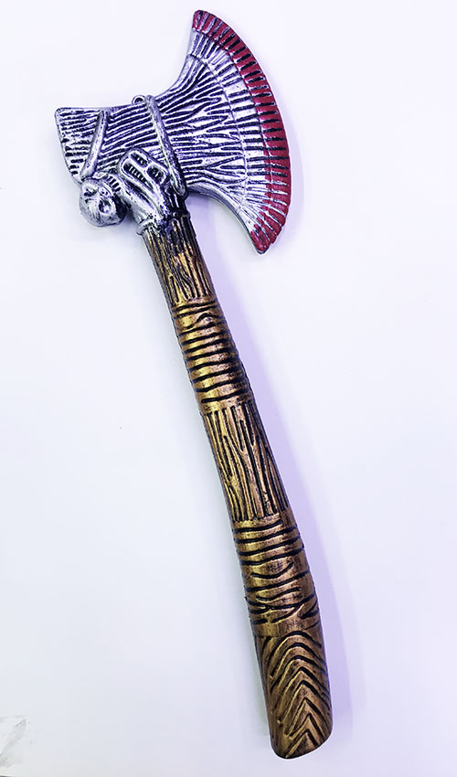 Ortaçağ Eskitilmiş Plastik Kızılderili Baltası 45 cm