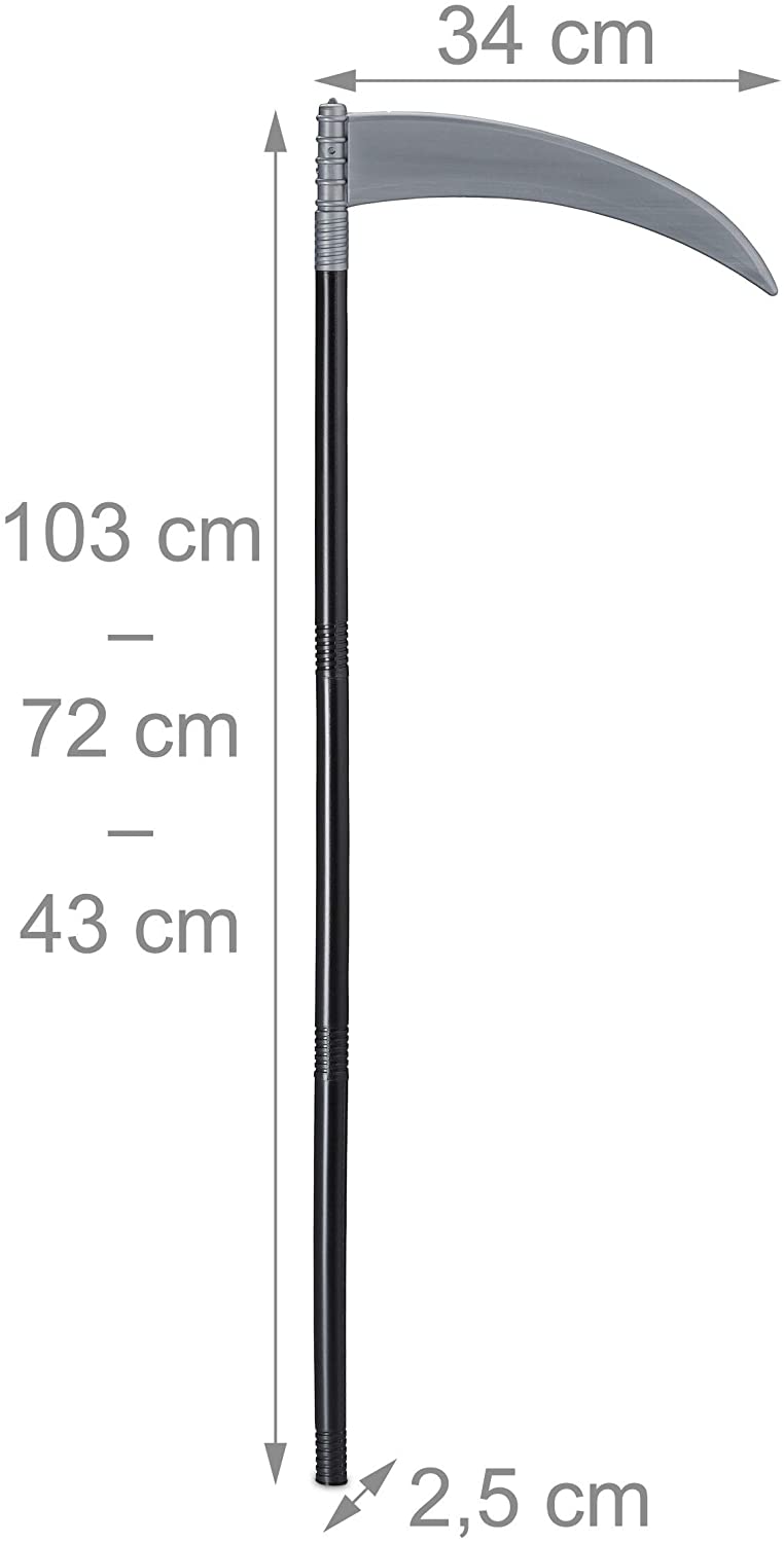 Cadılar Bayramı Plastik Orak Ölüm Tırpanı 95 cm