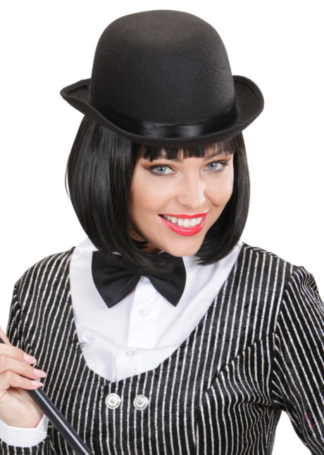 Charlie Chaplin Stil Yetişkin Şapkası – Siyah Melon Parti Şapkası