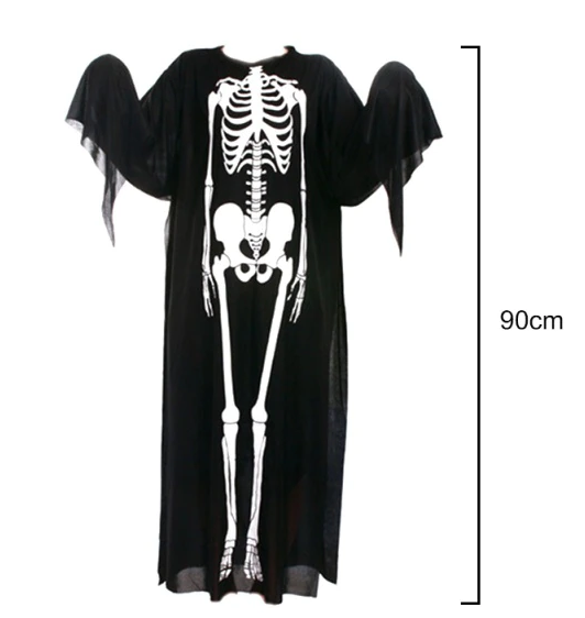 Çocuk Boy İskelet Tulum İskelet Kostüm 90 cm