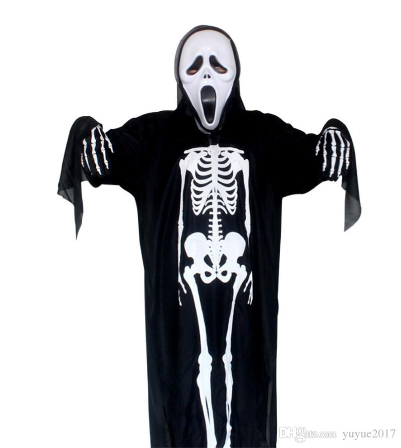 Çocuk Boy İskelet Tulum İskelet Kostüm 90 cm