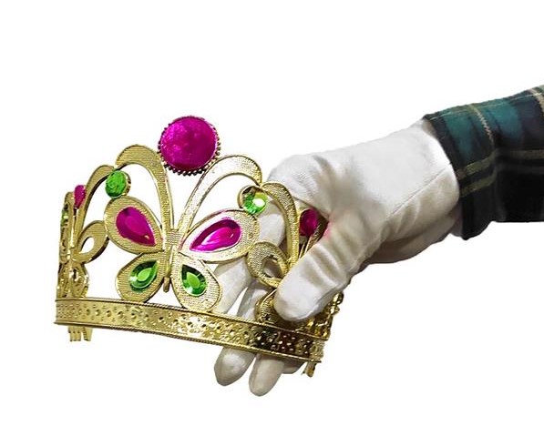 Çocuklar İçin Kraliçe Tacı - Çocuk Prenses Tacı Altın Renk