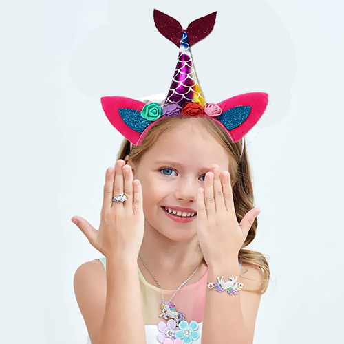 Deniz Kızı Tacı - Deniz Kızı Prenses Tacı Pembe Renk 21x29 cm