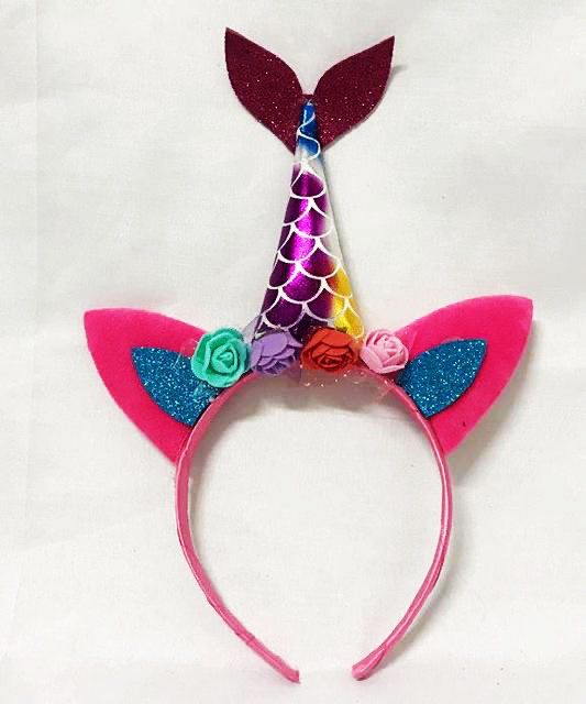 Deniz Kızı Tacı - Deniz Kızı Prenses Tacı Pembe Renk 21x29 cm