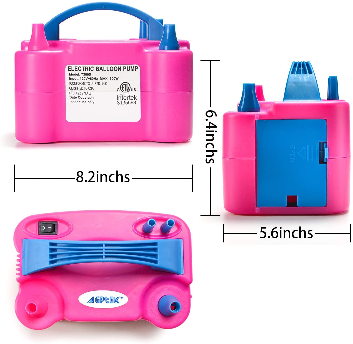 Elektrikli Balon Pompası Çift Uçlu Çift Çıkışlı Balon Makinası