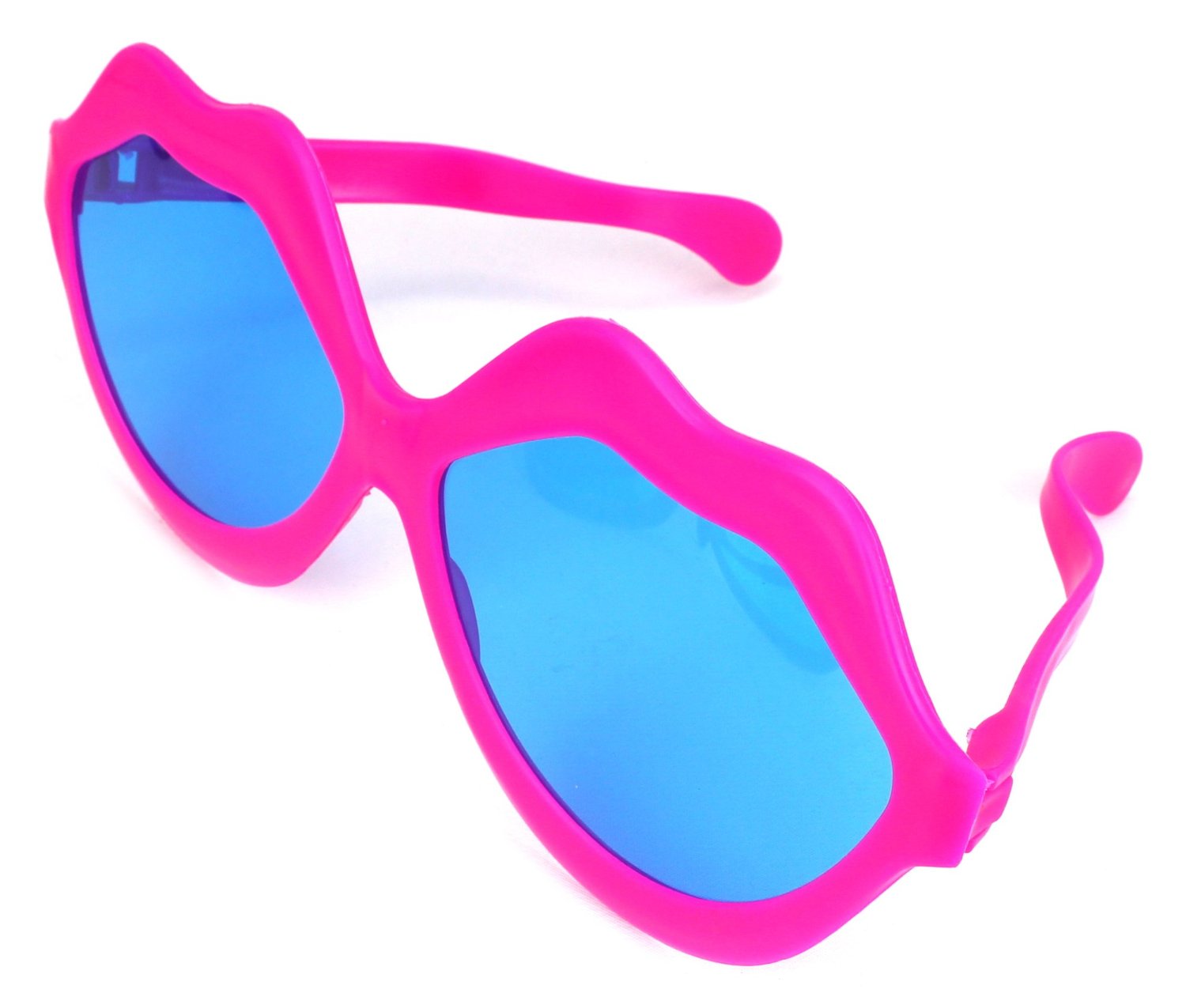 Fuşya Renk Pembe Renk Mega Boy Jumbo Dudak Şekilli Parti Gözlüğü