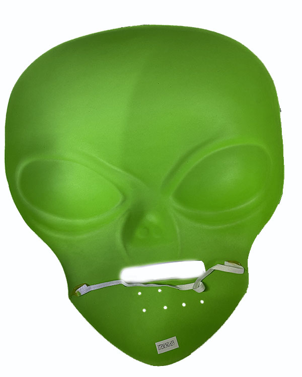 Ghoulish Productions Green Alien Mask 45x30 cm ( UZAYLI )
