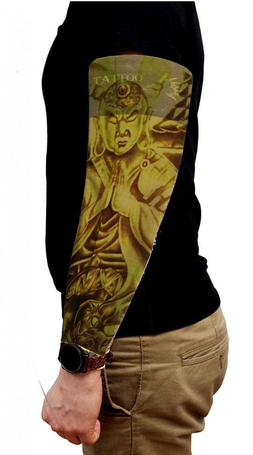 Giyilebilir Kol Dövmesi Çorap Dövme 3D Baskılı Kol Bacak Dövme 2 Adet Model 31