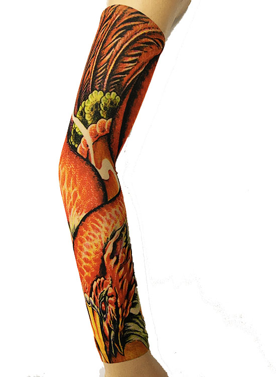 Giyilebilir Kol Dövmesi Çorap Dövme 3D Baskılı Kol Bacak Dövme 2 Adet Model 60