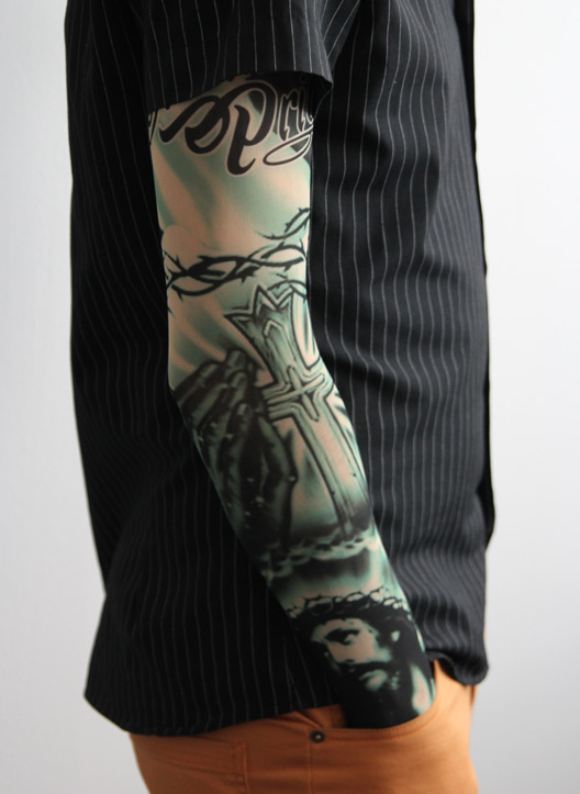 Giyilebilir Kol Dövmesi Çorap Dövme 3D Baskılı Kol Bacak Dövme 2 Adet Model 15