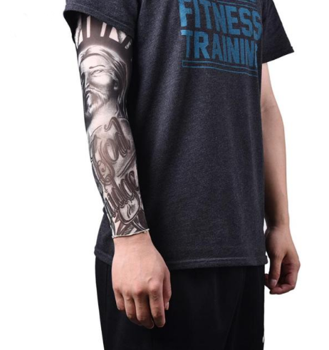 Giyilebilir Kol Dövmesi Çorap Dövme 3D Baskılı Kol Bacak Dövme 2 Adet Model 26