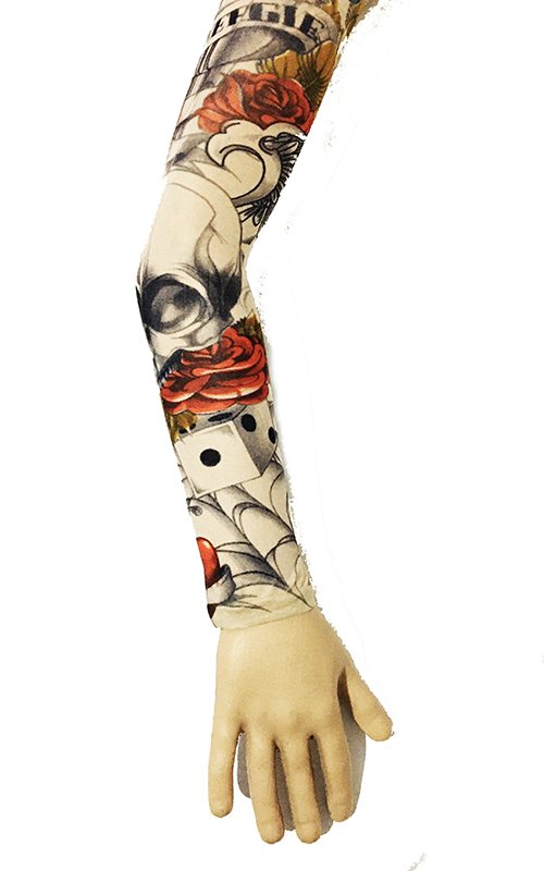 Giyilebilir Kol Dövmesi Çorap Dövme 3D Baskılı Kol Bacak Dövme 2 Adet Model 36