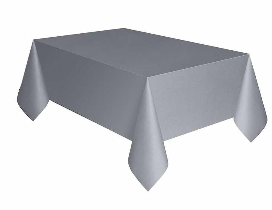 Gri Renk Plastik Masa Örtüsü 120X180 cm