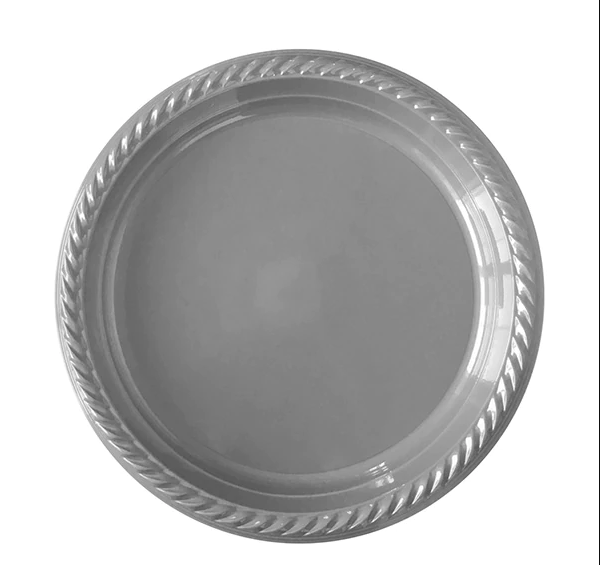 Gümüş Plastik Tabak 22 cm 25li