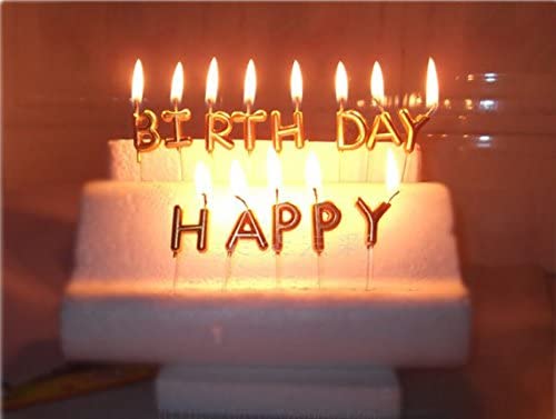 Gümüş Renk Happy Birthday Yazılabilen Parti Mumu