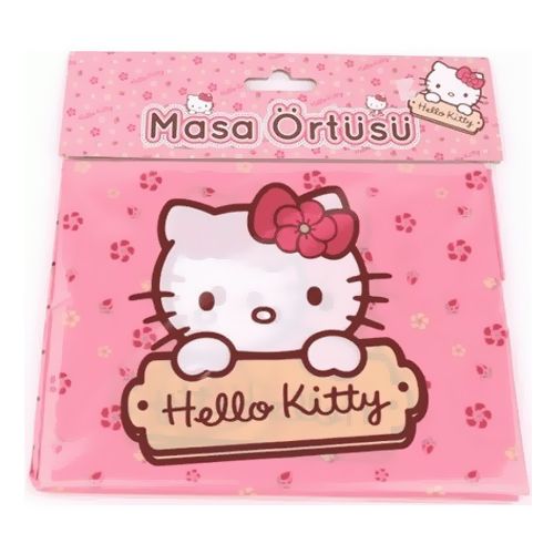 Hello Kitty Temalı Plastik Masa Örtüsü 120x180 cm