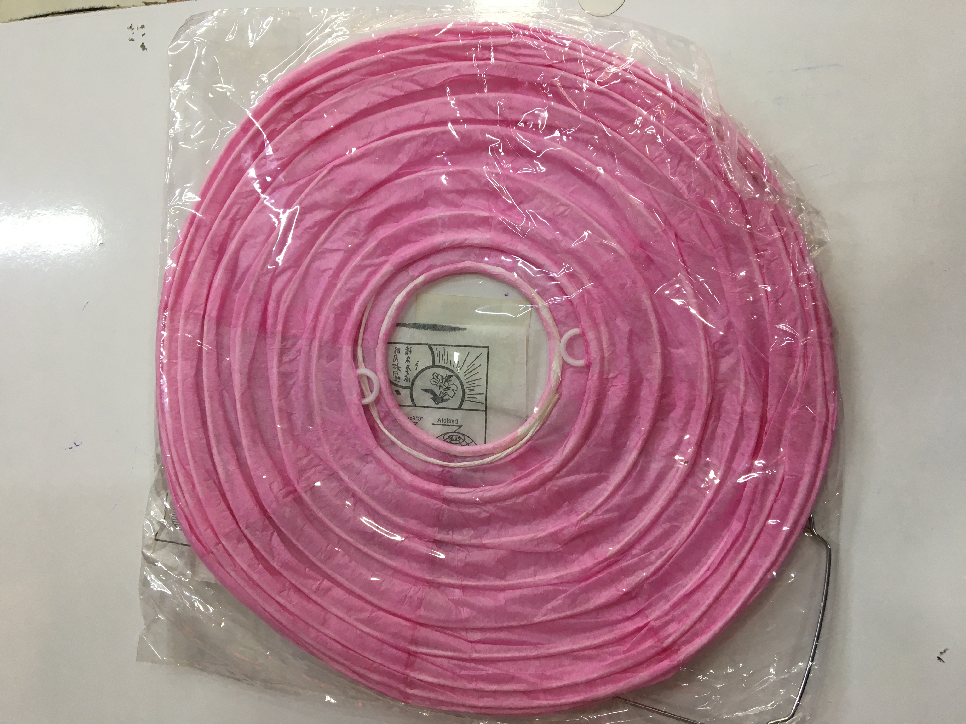 Japon Feneri Kağıt Süs 6 Adet pembe Renk 20 cm