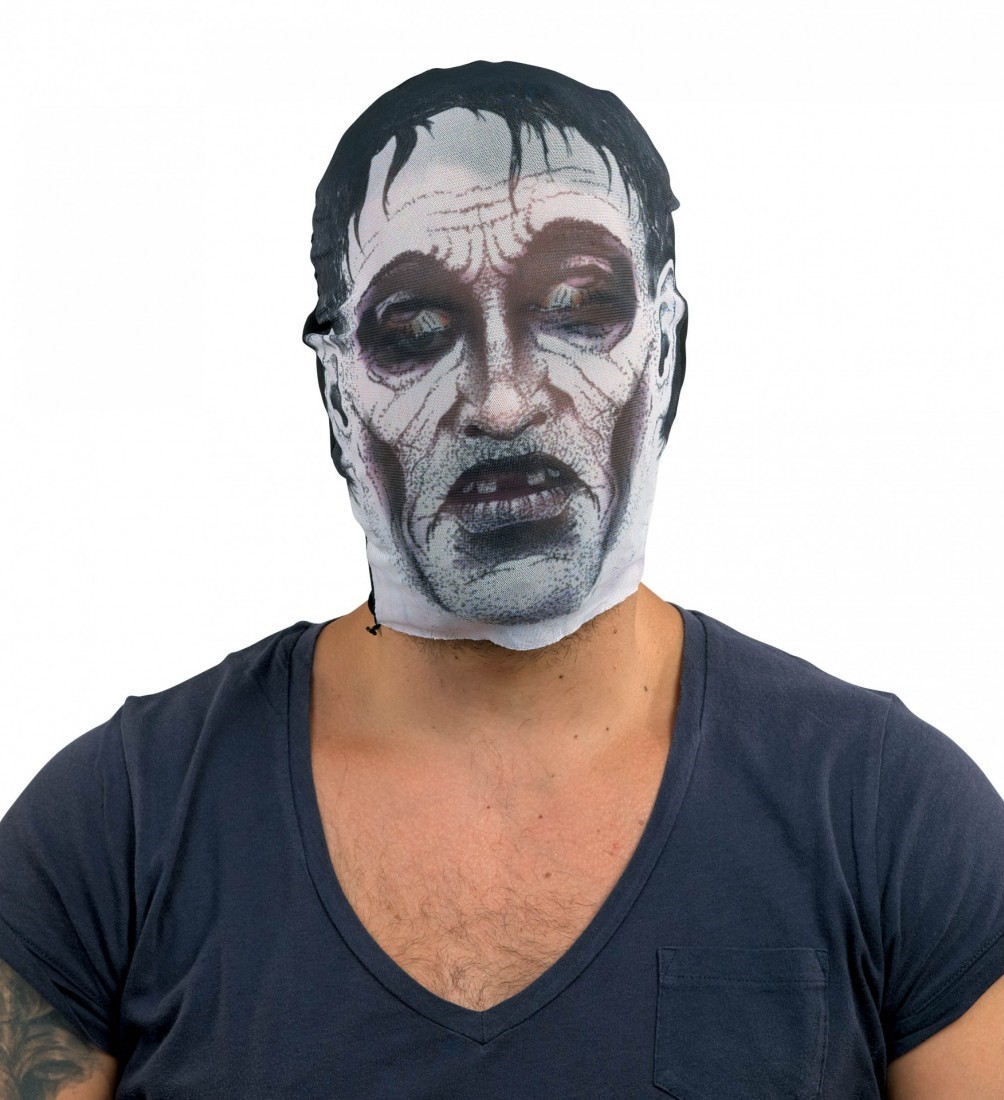 Kafaya Tam Geçmeli Bez Zombie Maskesi - Streç Korku Maskesi - 3D Baskılı Maske Model 2