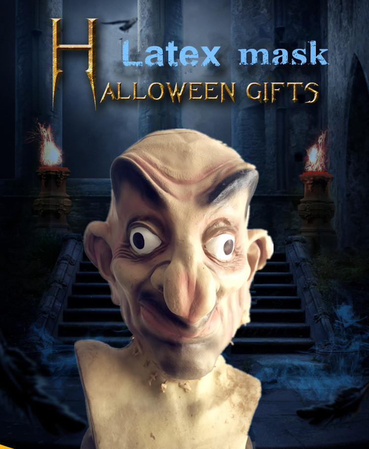 Kafaya Tam Geçmeli Mr.Bean Karakteri Tam Yüz Lateks Maske