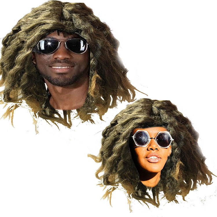 Kahve Renk Joe Dreadlocks Astarlı Kabarık Bob Marley Reggae Rasta Peruk 1 Adet