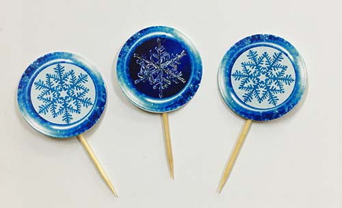 Kar Tanesi Temalı Parti Kürdan Süsü 20 Adet