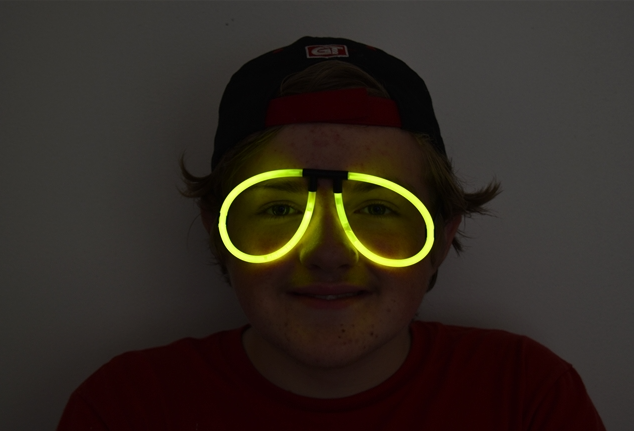 Karanlıkta Parlayan Fosforlu Glow Gözlük Fosforlu Gözlük Sarı Renk