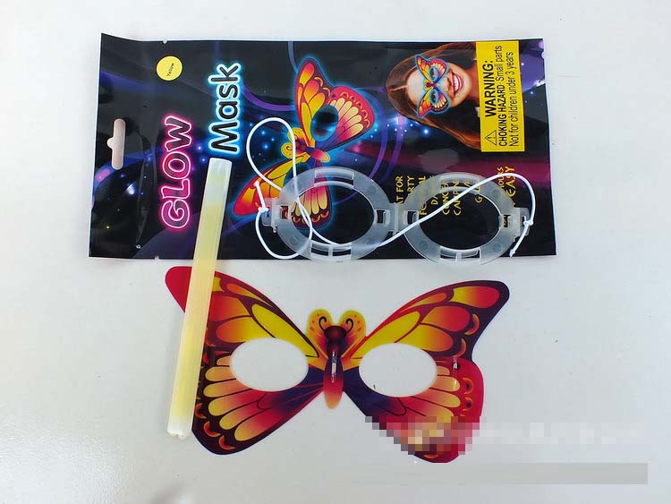 Karanlıkta Parlayan Fosforlu Glow  Kelebek Maske 1 Adet