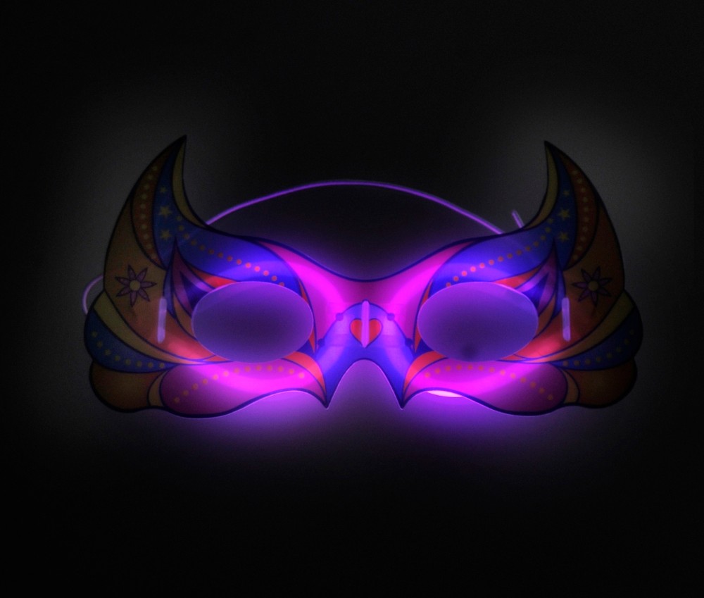 Karanlıkta Parlayan Fosforlu Glow  Parti Maske 1 Adet