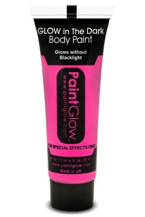 Karanlıkta Parlayan Fosforlu Neonlu Glow Parti Yüz Boyası Vücut Kremi Pembe Renk