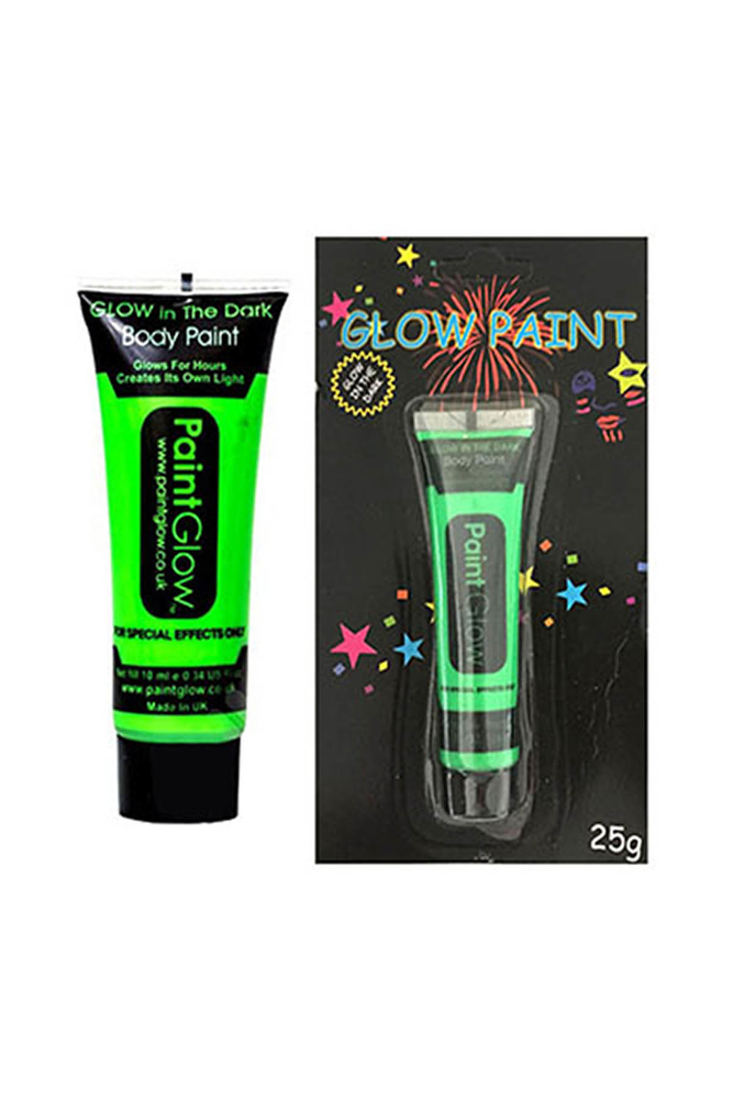 Karanlıkta Parlayan Fosforlu Neonlu Glow Parti Yüz Boyası Vücut Kremi Yeşil Renk