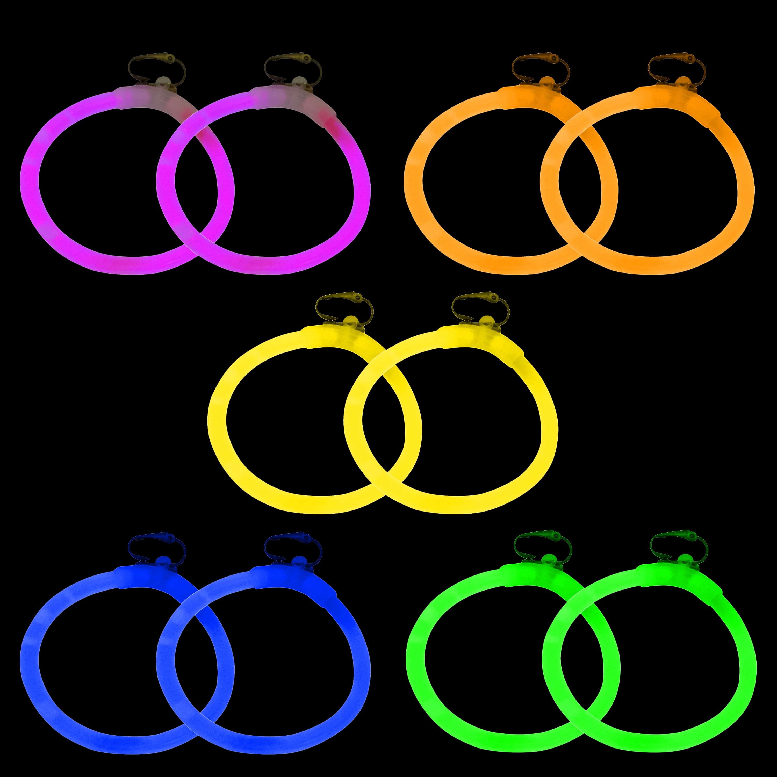 Karanlıkta Parlayan Glow Küpeler Glow Partisi Küpeleri 12 Çift 24 Adet