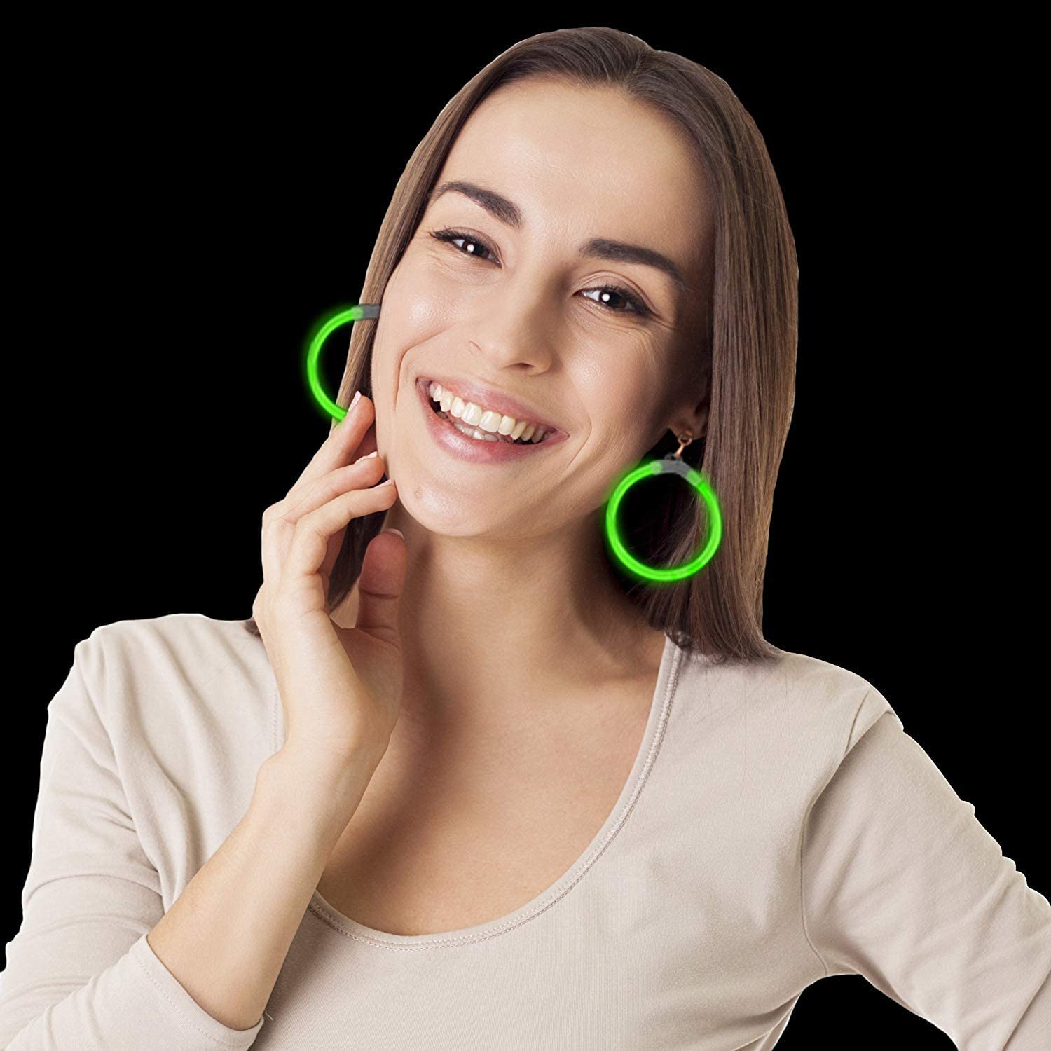 Karanlıkta Parlayan Glow Küpeler Glow Partisi Küpeleri 6 Çift 12 Adet