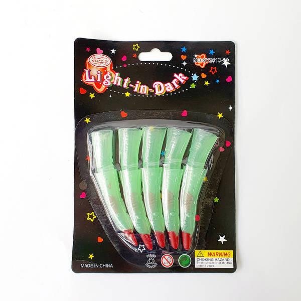 Karanlıkta Yanan Halloween Cadılar Bayramı Kırmızı Cadı Tırnakları 10 Adet