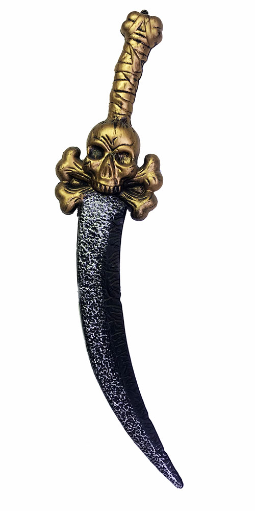 Karayip Korsanları Kuru Kafalı Kaptan Jack Plastik Korsan Kılıcı 60 cm