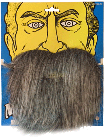 Kırçıllı Korsan Sakalı Gri Renk Takma Sakal 